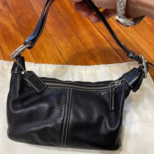 Coach black leather purse